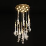 Organic Leaf Crystal Pendand - Image 4