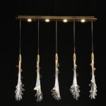 Organic Leaf Crystal Pendand - Image 3