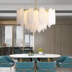 White Ellipse Shells Chandelier - Image 8
