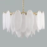 White Ellipse Shells Chandelier - Image 2