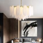 White Ellipse Shells Chandelier - Image 7