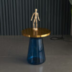 Gold Bell Glass Table - Image 2