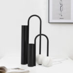 Marble Wrought Iron Vase - Image 2