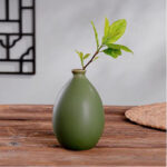 Gohobi Green Vase Ceramic Pot - Image 5