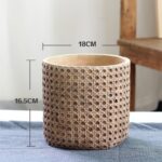 Sculpted Wicker Jute Vase - Image 5