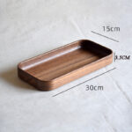 Black Walnut Wooden Fruit Plate Wood Dessert Plates - Image 5