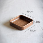 Black Walnut Wooden Fruit Plate Wood Dessert Plates - Image 6