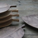 Nature's Art Handmade Leaves Solid Wood Tray - Image 2