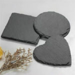 Round Natural Stone Plates Slate Coasters