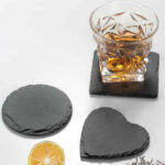 Round Natural Stone Plates Slate Coasters - Image 7