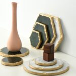 Gold Inlay Natural Marble Tray