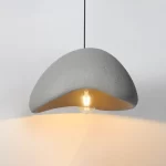 Wabi-Sabi Serenity: Textured Cement Pendant Lamp with Natural Finish