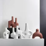 Tessellated Treasures: Geometric Stoneware Ornaments in Earthy Tones - Image 5