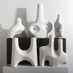 Tessellated Treasures: Geometric Stoneware Ornaments in Earthy Tones - Image 17