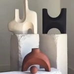 Tessellated Treasures: Geometric Stoneware Ornaments in Earthy Tones - Image 18