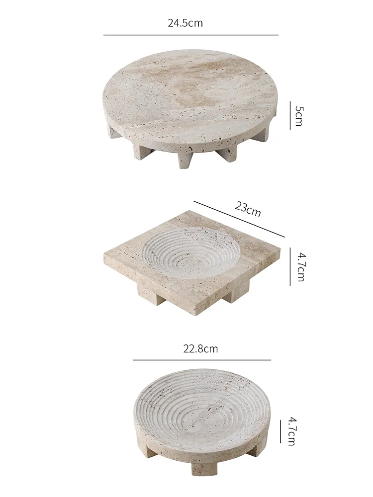 Natural Marble Trays Provide for Hospitality Beige