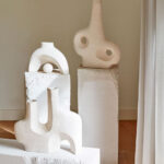 Tessellated Treasures: Geometric Stoneware Ornaments in Earthy Tones - Image 6