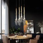 Organic Leaf Crystal Pendand - Image 13