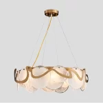 Opal Veneer Chandelier