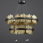 Obsidian Wave Chandelier