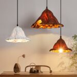 Organic Elegance: Wavy Stone Pendant Light - Foxglove Inspired - Image 16