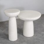 Sleek Contrast: Round Coffee Table with Textured Base and Bold Finish - Image 2