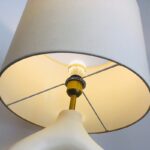 Textured Elegance: Sculpted Base Table Lamp with Fabric Shade - Image 6