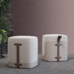 Fabric Low Stool Ottomans - Image 13