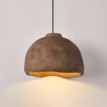Rugged Charm: Textured Stone Pendant Lamp with Natural Finish - Image 11