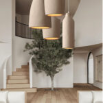 Wabi-Sabi Embrace: Textured Pendant Light with Sandy Neutrals - Image 7