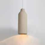 Wabi-Sabi Embrace: Textured Pendant Light with Sandy Neutrals - Image 12