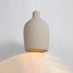 Wabi-Sabi Embrace: Textured Pendant Light with Sandy Neutrals - Image 11