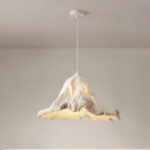 Organic Elegance: Wavy Stone Pendant Light - Foxglove Inspired - Image 5