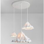 Organic Elegance: Wavy Stone Pendant Light - Foxglove Inspired - Image 2