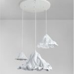 Organic Elegance: Wavy Stone Pendant Light - Foxglove Inspired - Image 4