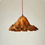 Organic Elegance: Wavy Stone Pendant Light - Foxglove Inspired - Image 8