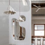 Organic Elegance: Wavy Stone Pendant Light - Foxglove Inspired - Image 15