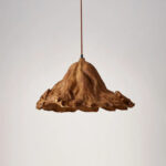 Organic Elegance: Wavy Stone Pendant Light - Foxglove Inspired - Image 9