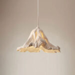 Organic Elegance: Wavy Stone Pendant Light - Foxglove Inspired