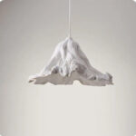 Organic Elegance: Wavy Stone Pendant Light - Foxglove Inspired - Image 3