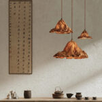 Organic Elegance: Wavy Stone Pendant Light - Foxglove Inspired - Image 13