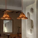Organic Elegance: Wavy Stone Pendant Light - Foxglove Inspired - Image 14