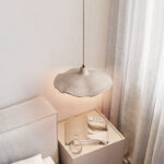 Rustic Elegance: Wabi-Sabi Rattan Pendant Light with Organic Texture  Description: - Image 6