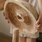 Rustic Charm: Set of 3 Wooden Mushrooms in Vintage Solid Wood - Image 12