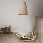 Wabi-Sabi Embrace: Textured Pendant Light with Sandy Neutrals - Image 4