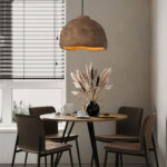 Rugged Charm: Textured Stone Pendant Lamp with Natural Finish - Image 4