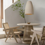 Wabi-Sabi Embrace: Textured Pendant Light with Sandy Neutrals - Image 6