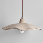 Rustic Elegance: Wabi-Sabi Rattan Pendant Light with Organic Texture  Description: