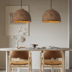 Rugged Charm: Textured Stone Pendant Lamp with Natural Finish - Image 3
