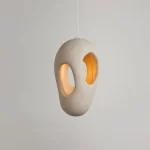 Earthy Elegance: Wabi-Sabi Pendant Lamp with Hand-Woven Texture - Image 8